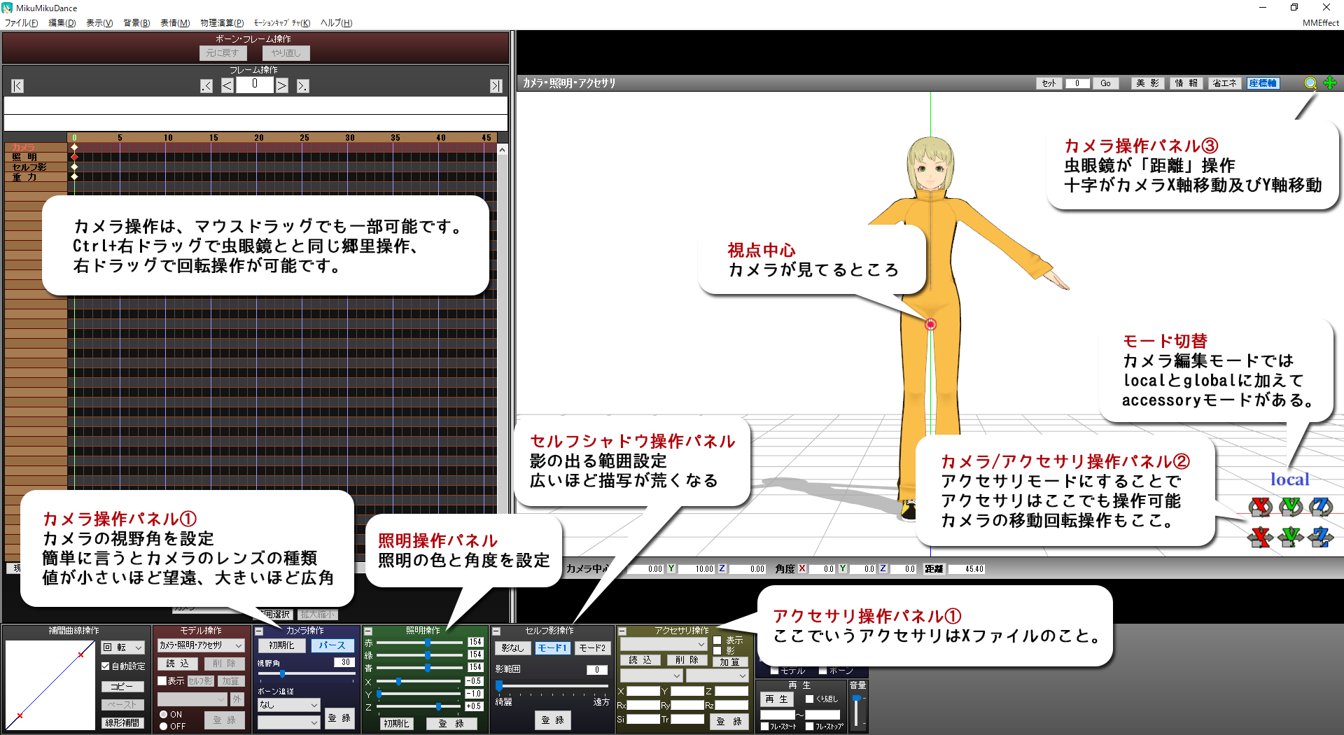 カメラモードの操作